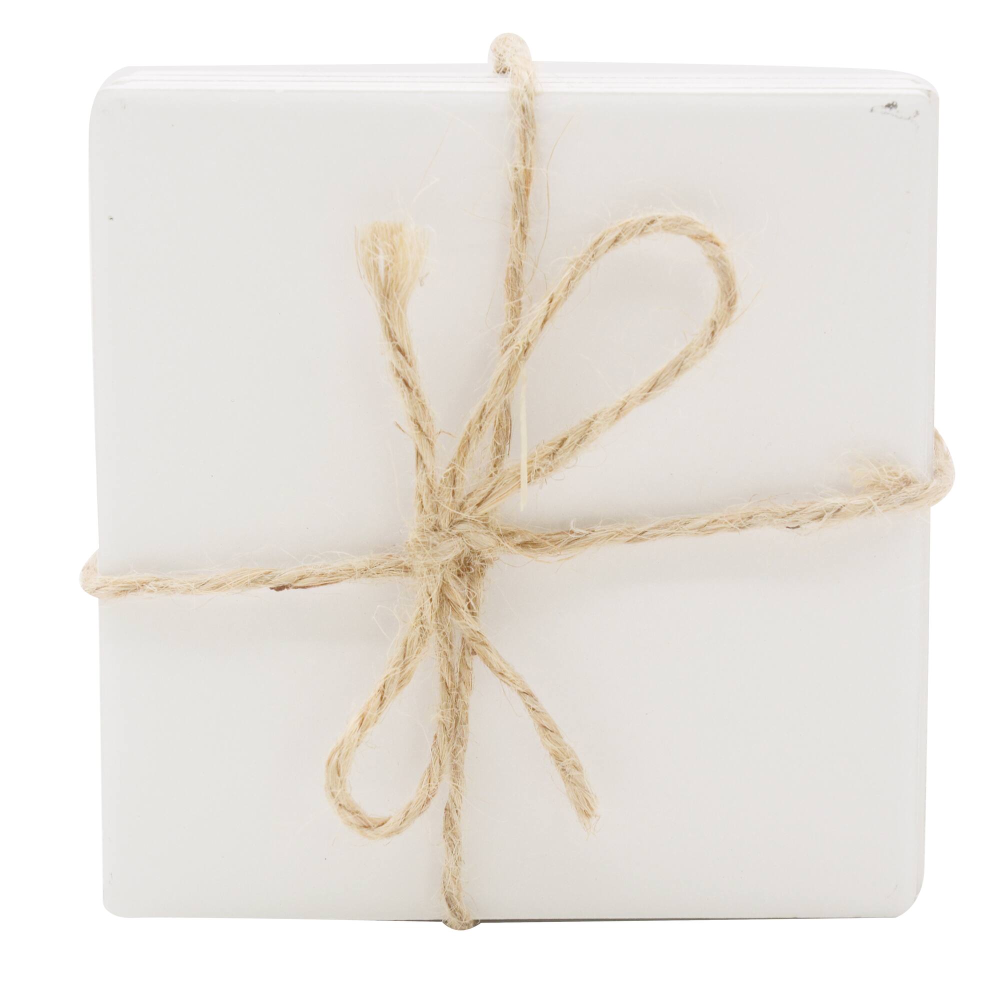 12 Packs: 4 ct. (48 total) White Ceramic Coasters by Make Market®